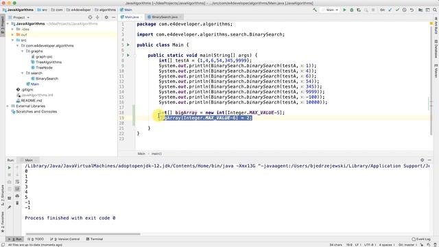 Java Algorithms - Binary Search Fixed (part 2) смотреть онлайн