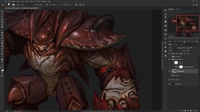Cursed Crustacean - Crab Daddy Photoshop and Procreate Painting смотреть онлайн