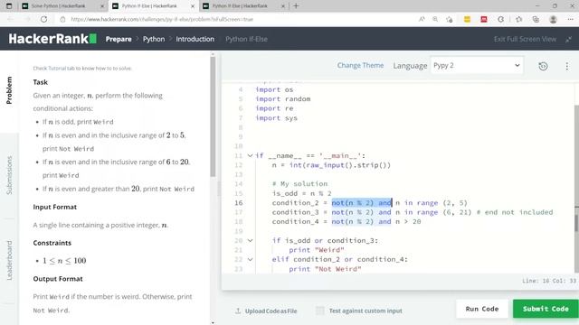 Python HackerRank Solutions: Python If-Else смотреть онлайн