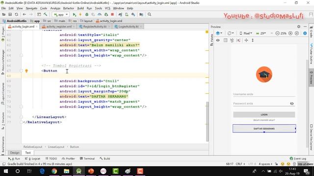 Kursus Online Kotlin #10 - Membuat Layout Register смотреть онлайн