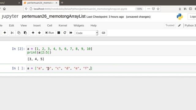 Kelas Python 3 - Array - Memotong List #26 смотреть онлайн