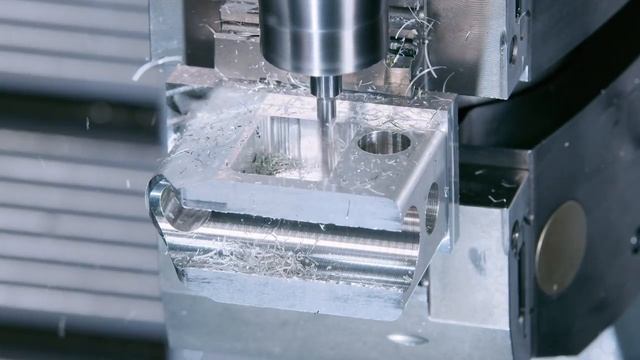 CNC Machining An Aluminum Part With HPC Tools | Hermle C400 | 5x Moves