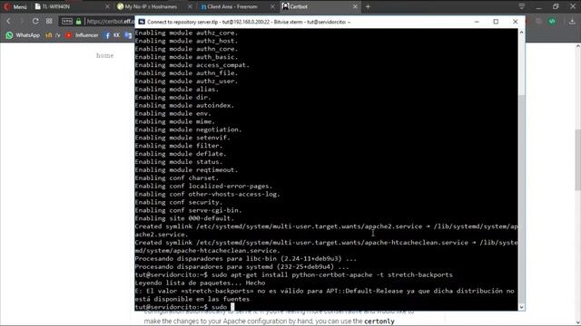 Instalar servidor web en casa linux (debian 9) How to install a web server at home without static i смотреть онлайн