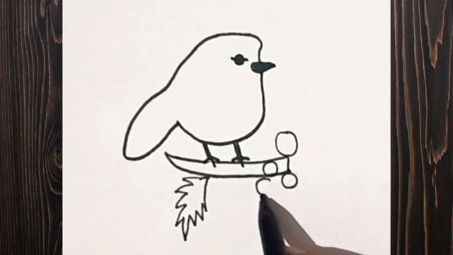 How to draw a cute bird || Easy bird Drawing step by step || easy way to learn drawing смотреть онлайн