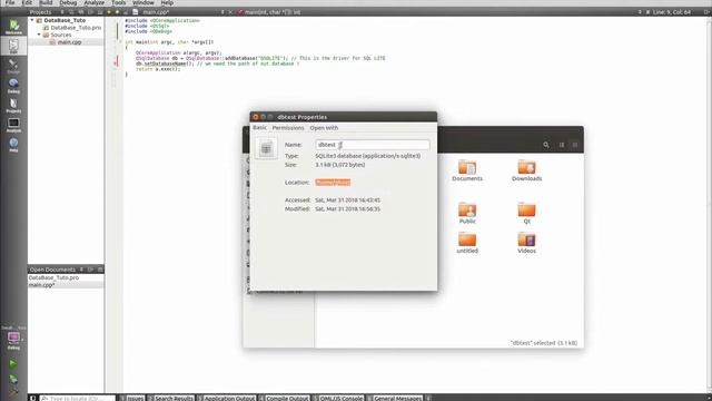 Qt - Connection to a Database (SQLITE) смотреть онлайн