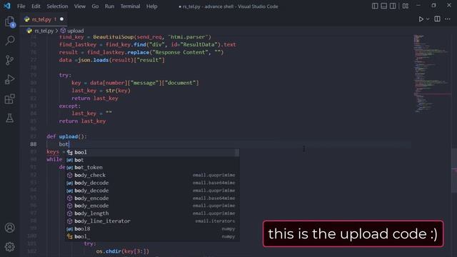 advance reverse shell with telegram and python - upload , download , screenshot смотреть онлайн