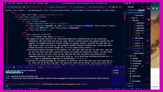 #25 Post Detail | Laravel and livewire | CMS project смотреть онлайн