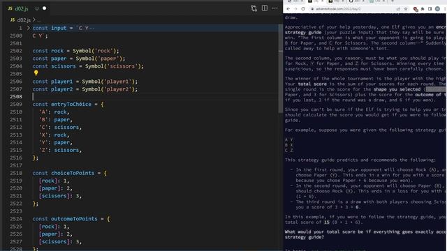 Advent of code 2022 - jour 2 en Vanilla JS смотреть онлайн