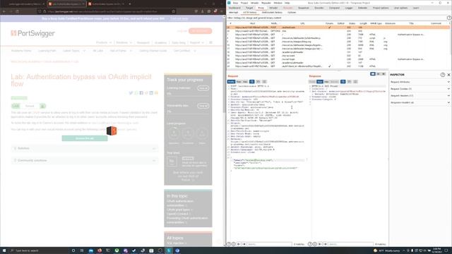 PortSwigger Lab: Authentication bypass via OAuth implicit flow смотреть онлайн