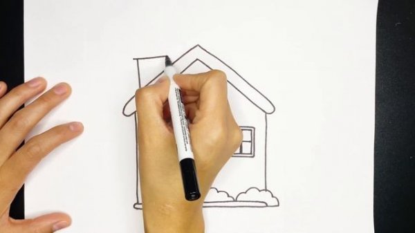 Рисуем Простой Домик поэтапно| Drawing Simple house step by step