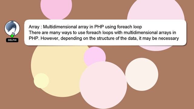 Array : Multidimensional array in PHP using foreach loop смотреть онлайн
