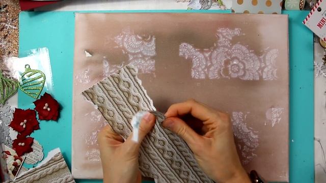 Скрапбукинг МК: Микс-медиа холст "Рождество" (eng. subtitles) смотреть онлайн