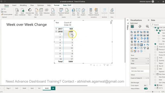 How to Calculate Week over Week Growth % in Power BI смотреть онлайн