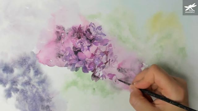 Part 2. Сирень акварелью. Lilac in watercolor. смотреть онлайн