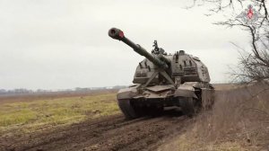 Боевая работа расчетов БпЛА «Орлан-10» и САУ «Мста-С» ЮВО