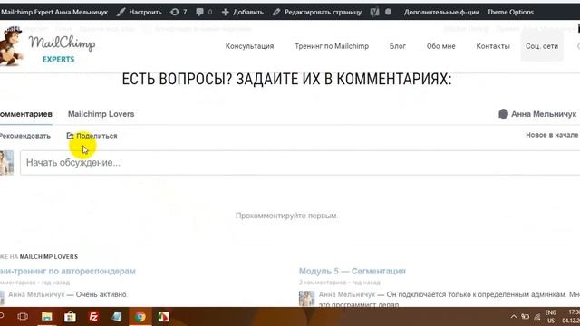 Как выглядит тренинг по Mailchimp смотреть онлайн