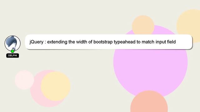 jQuery : extending the width of bootstrap typeahead to match input field смотреть онлайн