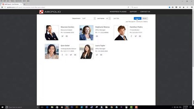 WordPress Plugin | Staff Directory | Search | Multi Filters смотреть онлайн