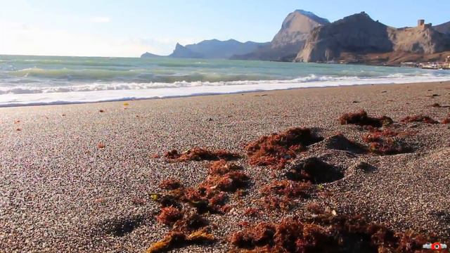 Море и пляж. Город Судак. Декабрь смотреть онлайн