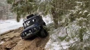 Апрельский снег и проверка блокки от иж техно на Уаз Хантер