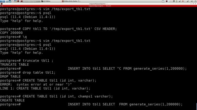 PostgreSQL - 20. Commande COPY : export et import personnalisés | tutos fr смотреть онлайн