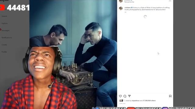 speed react to Messi and Ronaldo photo ? смотреть онлайн