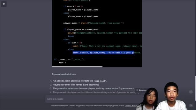 Learn Python with ChatGPT | Word-Scrambling Guessing Game смотреть онлайн