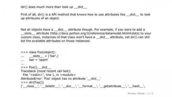 PYTHON : what's the biggest difference between dir and __dict__ in python