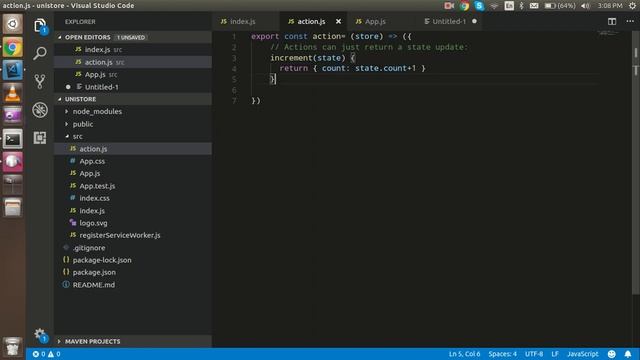React Js tutorial - Unistore | alternative of redux смотреть онлайн