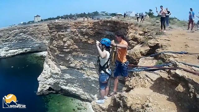 Оля Cape Fiolent SkyLine x-team RopeJumping in Сrimea смотреть онлайн