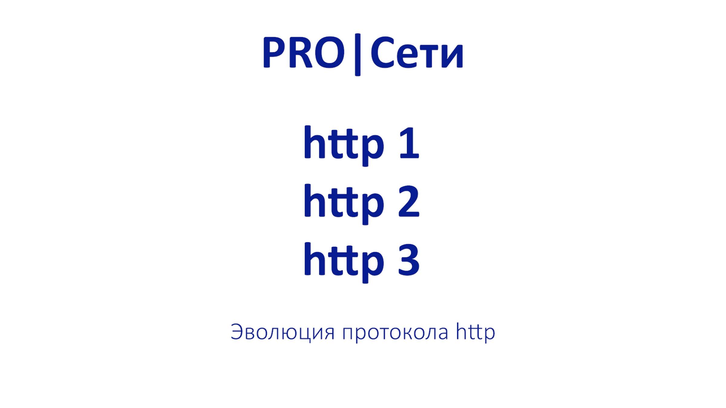 Эволюция HTTP: От HTTP/1.0 до HTTP/3 — Как изменился веб? смотреть онлайн