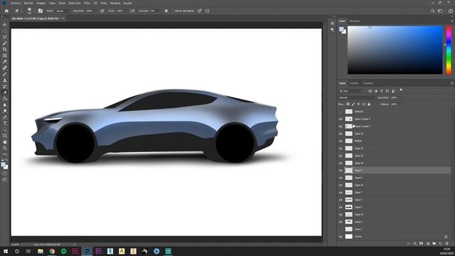 Cómo dibujar y diseñar coches | Renderizado en Photoshop смотреть онлайн