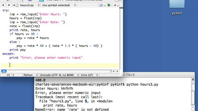 Python for Informatics: Exercise 3.2 смотреть онлайн