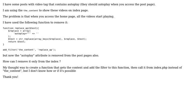 Wordpress: Replace word in "the_content" only for index.php смотреть онлайн