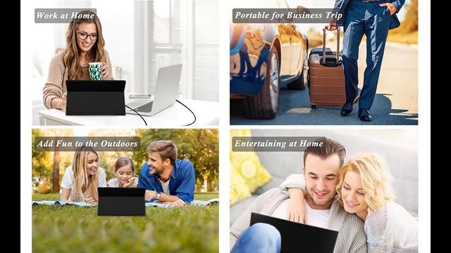 HONGO 100% sRGB Portable Monitor 15.6 Inch Metal Frame 2nd Monitor FHD 1080P HDR IPS Computer Scree смотреть онлайн