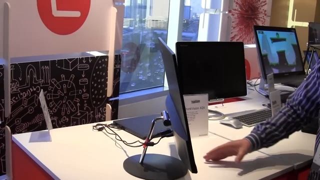 Lenovo ThinkVision X24 Borderless Monitor - CES 2015 смотреть онлайн