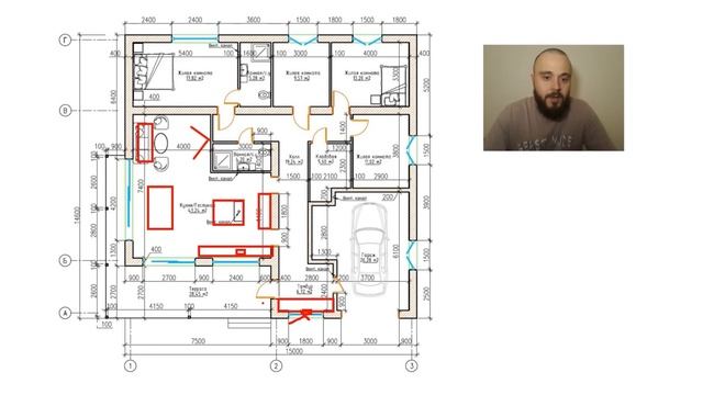Планировка дома | Обзор одноэтажного дома | Мастер спальня | Мастерская | Три спальни | Кабинет смотреть онлайн