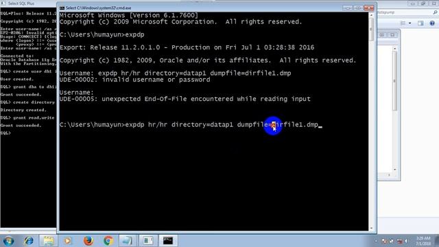 User Back up in oracle database 11g | Muhammad Abdul Quium (V-11) смотреть онлайн