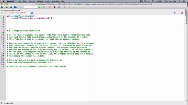 7.5. (Part 1) Charge Account Validation - Python смотреть онлайн