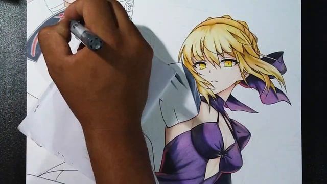 Drawing - Saber Arturia Pendragon /Fate/Stay Night/ смотреть онлайн