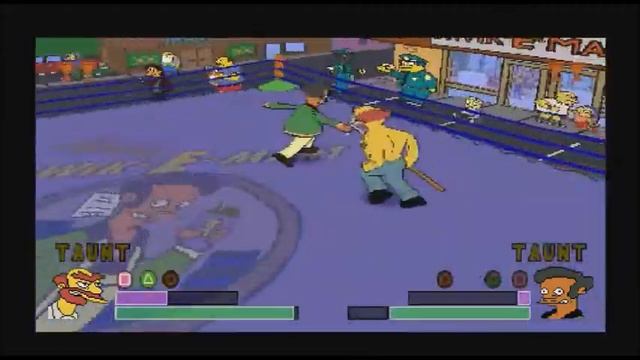 The Simpsons Wrestling - Defender Circuit W/ GROUNDSKEEPER WILLIE (PS1) смотреть онлайн