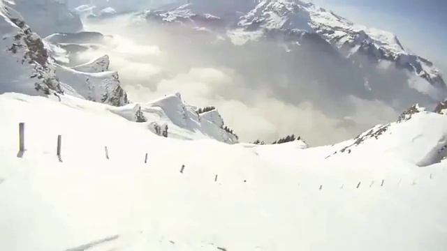 Мега экстрим на кайтах с лыжами GoPro смотреть онлайн
