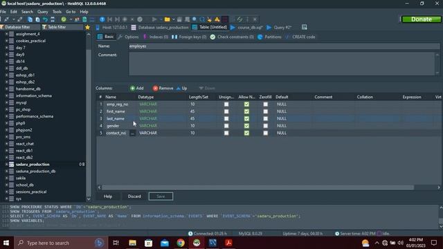 Using MySQL Workbench Software with ER Diagram to create a database and table. смотреть онлайн