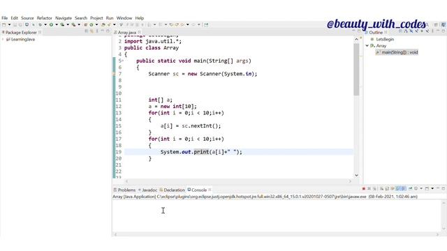 Array || JAVA || Day 10 смотреть онлайн