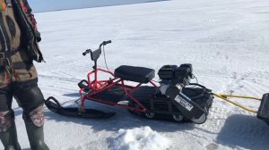 мотобуксировщик зид мбг-2 вьюга с лыжным модулем. Первый выезд на Волгу!