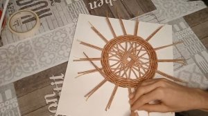 ? Салфетка или плейсмат из бумажной лозы. ч1. Server napkin from paper tubes. p1. | ЭкоКорзина Тура