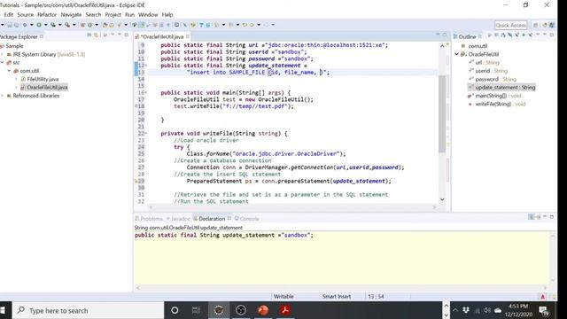 Java - how to upload file to Oracle database as a blob смотреть онлайн