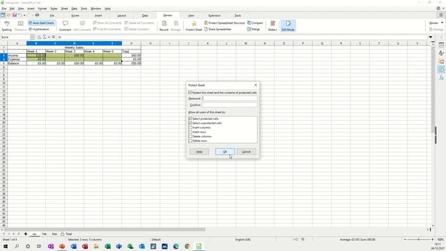 Password protect a sheet, cells and file in LibreOffice Calc смотреть онлайн