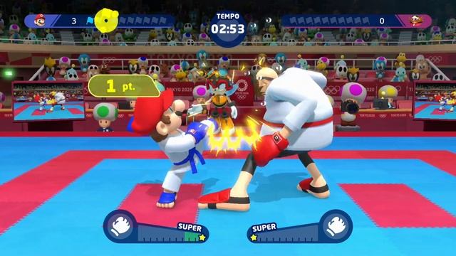 Mario KARATE Olimpiadi 2020 Tokyo Nintendo Switch HD Gameplay - Peach vs Luigi e Mario vs Dr Eggman смотреть онлайн
