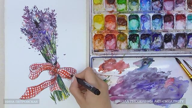 10 Скетчинг Лаванда часть 3 смотреть онлайн
